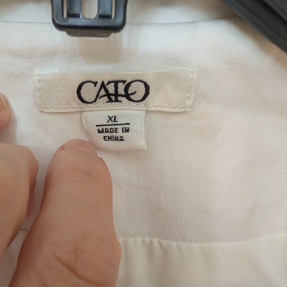 Cato White Lightweight Jacket With Button Details - image 5